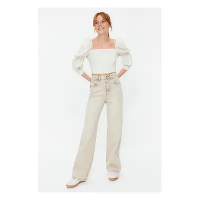 Dámský crop top Trendyol Ruffle detailed