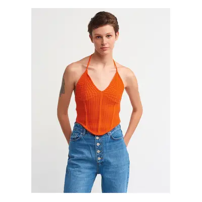 Dilvin Barbell Neck Knitwear Undershirt-orange