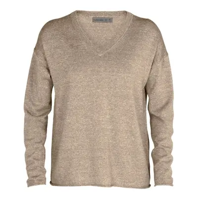 Svetr Icebreaker Flaxen LS V Sweater