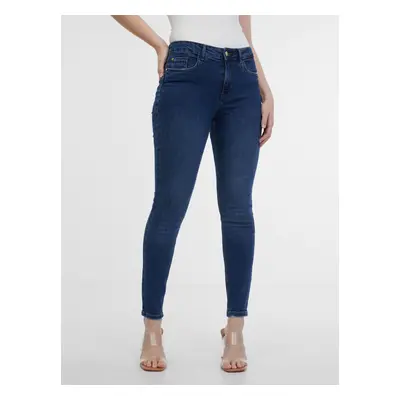 Orsay Tmavě modré dámské skinny fit džíny - Dámské