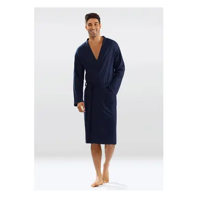 DKaren Man's Male Housecoat Harry Navy Blue