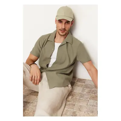 Trendyol Green Regular Fit Open Collar Summer Shirt