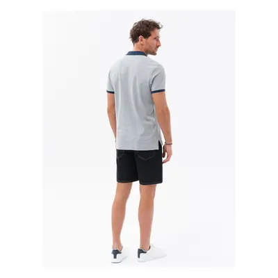 Ombre Men's polo shirt with contrasting elements