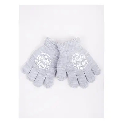 Yoclub Kids's Girls' Five-Finger Gloves RED-0012G-AA5A-011