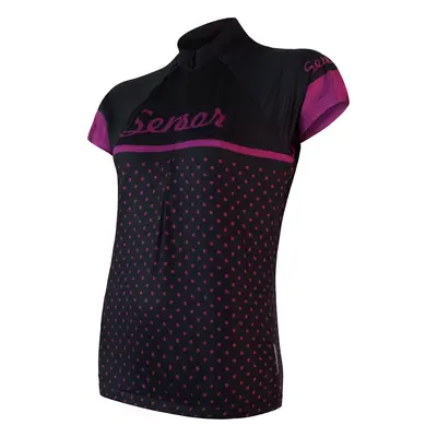 Dámský cyklistický dres Sensor Cyklo Dots Black