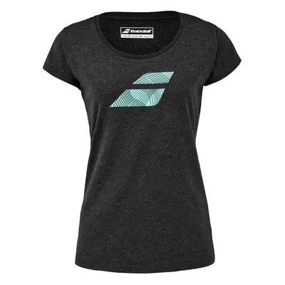 Dámské tričko Babolat Exercise Flag Tee Women Black Heather