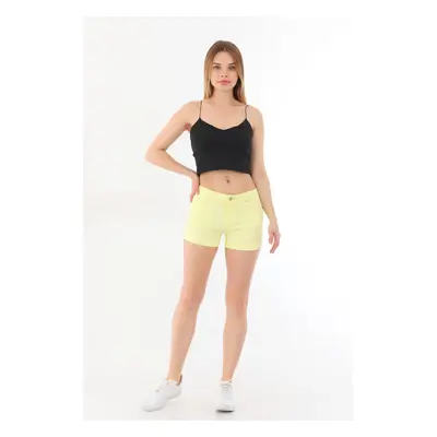 BİKELİFE Mini High Waist Lycra Stretchy Cotton Shorts & Bermuda