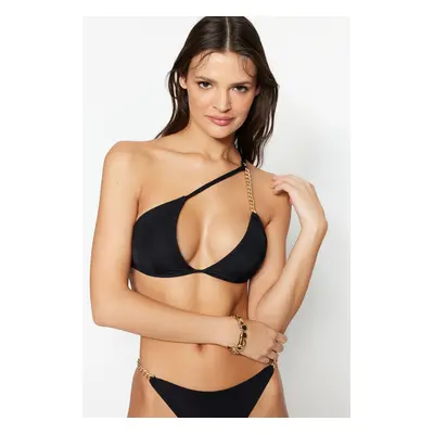 Trendyol Black One-Rameno Chain Příslušenství Bikiny Top