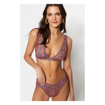 Trendyol Animal Print Triangle Bikini Top