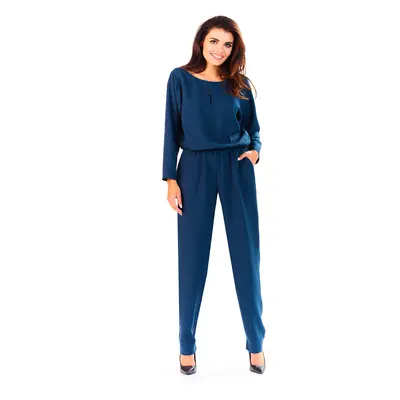 Infinite You Woman's Jumpsuit M142 Navy Blue