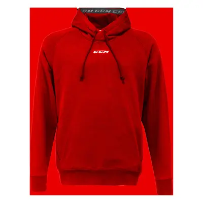 Pánská mikina CCM Team Fleece Pullover Hoodie Red