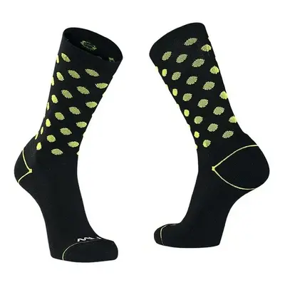 Cyklistické ponožky NorthWave Core Sock Black/Yellow Flu