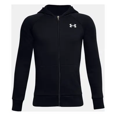 Under Armour Mikina UA RIVAL COTTON FZ HOODIE-BLK - Kluci