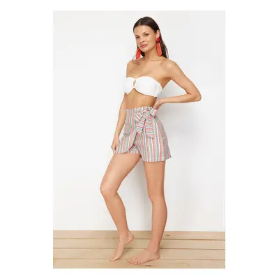 Trendyol Flower Patterned Mini Woven Shorts Skirt