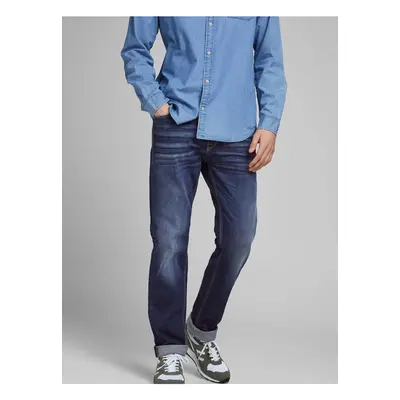 Tmavě modré slim fit džíny Jack & Jones Clark - Pánské