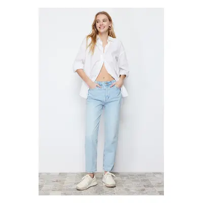 Trendyol Light Blue More Sustainable High Waist Mom Jeans