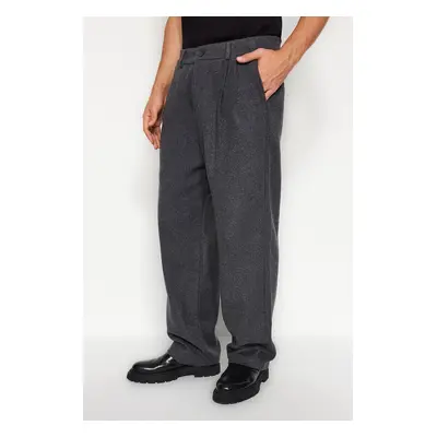 Trendyol Gray Wide Leg Stamp Trousers