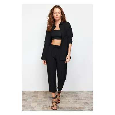 Trendyol Black Woven Shirt-Pants Set