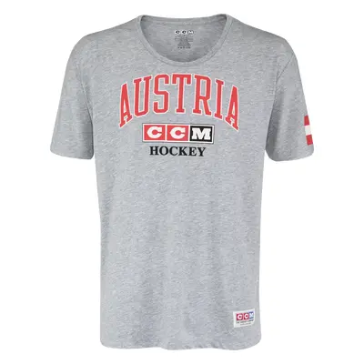 Pánské tričko CCM FLAG TEE TEAM AUSTRIA Athletic Grey