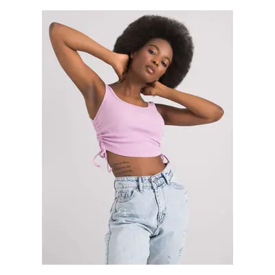 RUE PARIS Světle fialový crop top