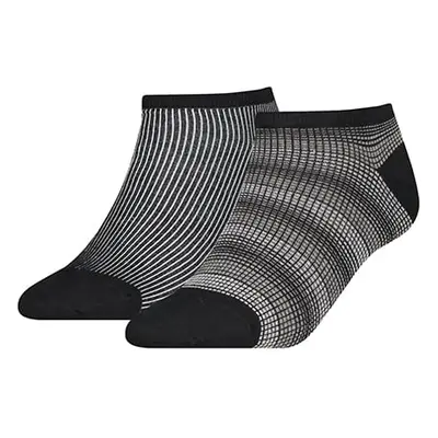 Tommy Hilfiger Socks - TH WOMEN SNEAKER 2P GRADIENT CHECK black