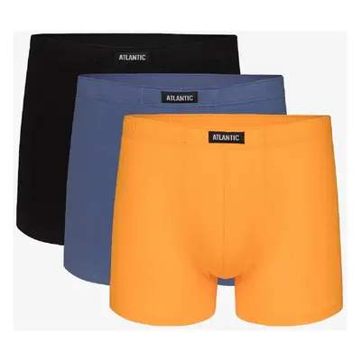 Pánské sportovní boxerky ATLANTIC 3Pack - černé/modré/žluté