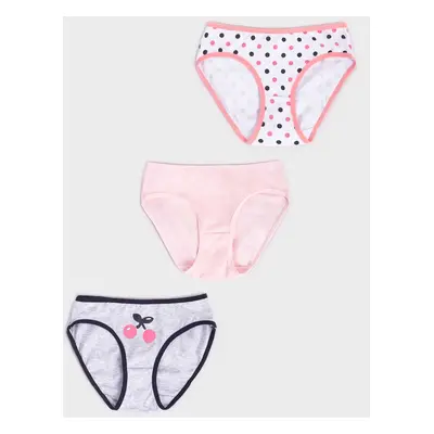 Yoclub Kids's Cotton Girls' Briefs Underwear 3-Pack BMD-0033G-AA30-002