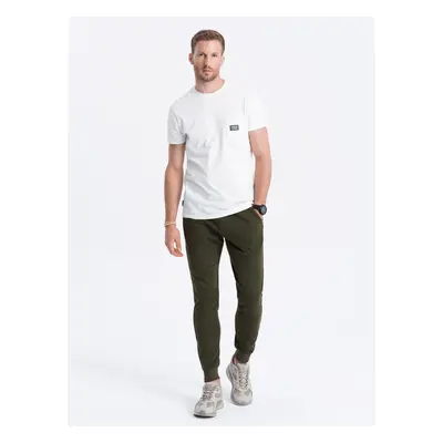 Ombre Men's sweatpants in pleasant knit fabric - cream melange