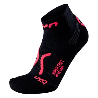 Dámské ponožky UYN Run Super Fast Socks, černo-růžová