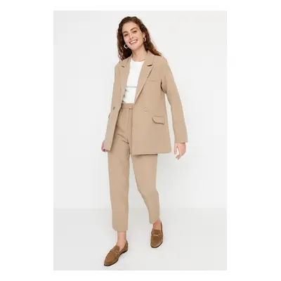 Trendyol Mink Blazer Jacket-Pants Woven Two Piece Set