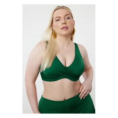 Trendyol Curve Emerald Green Bikini Top