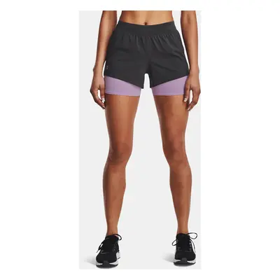 Dámské šortky Under Armour Iso-Chill Run 2N1 Short-GRY