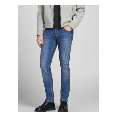 Modré slim fit džíny Jack & Jones Glenn - Pánské