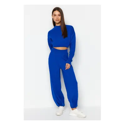 Trendyol Saks Super Crop Jogger Trousers Knitwear Bottom-Top Set