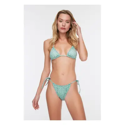 Trendyol Green Polka Dot Patterned Two-piece Bikini Set