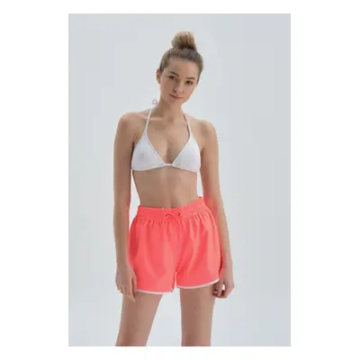 Dagi Fuchsia Elastic Waist Micro Marine Shorts