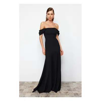 Trendyol Black Woven Elegant Evening & Graduation Dress