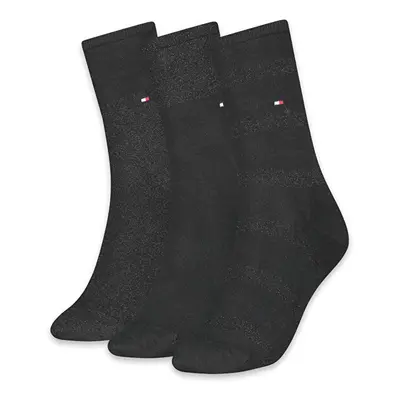 Sada pánských ponožek v černé barvě Tommy Hilfiger Sock 3P Spark - Dámské