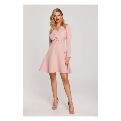 Dámské šaty Makover Makover_Dress_K138_Crepe_Pink