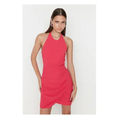 Trendyol Fuchsia Halter Woven Dress