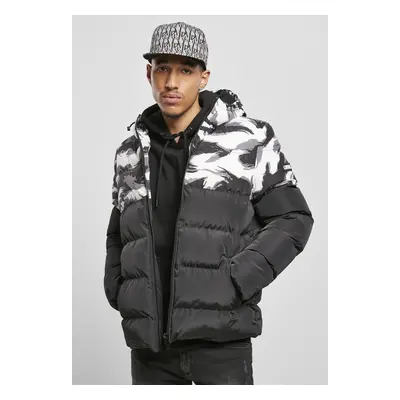 Statement Brushcamo Yoke Puffer Jacket černo/šedá