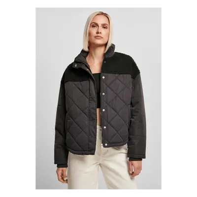 Dámská oversized Diamond Quilt Puffer Jacket černá