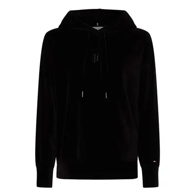 Tommy Hilfiger Sweatshirt - RELAXED VELVET HOODIE black