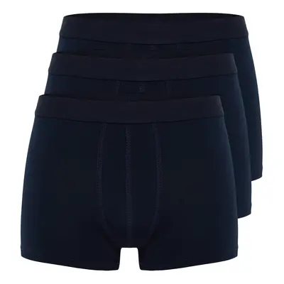 Trendyol Navy Blue Pánské Balení Základní Hladké Bavlněné Boxerky