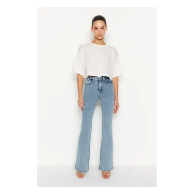 Trendyol Blue High Waist Flare Jeans