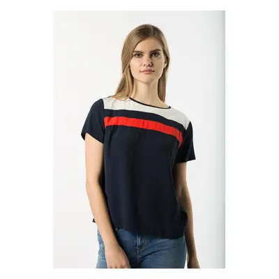 T-shirt - TOMMY HILFIGER JOSIE TOP SS blue