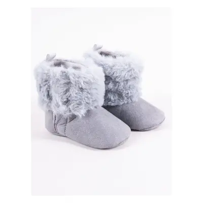 Dětské zimní boty Yoclub Yoclub_Velcro_Strappy_Girls'_Boots_OBO-0188G-2800_Grey