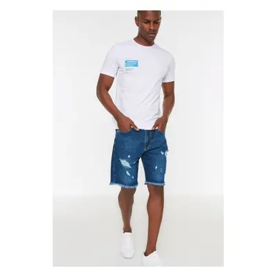 Trendyol Indigo Men's Regular Fit Denim Shorts