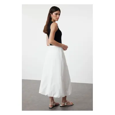 Trendyol Ecru Basic Hem Balloon Maxi Length Woven Skirt