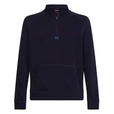 Tommy Hilfiger Sweatshirt - RECYCLED COTTON MOCK NECK dark blue